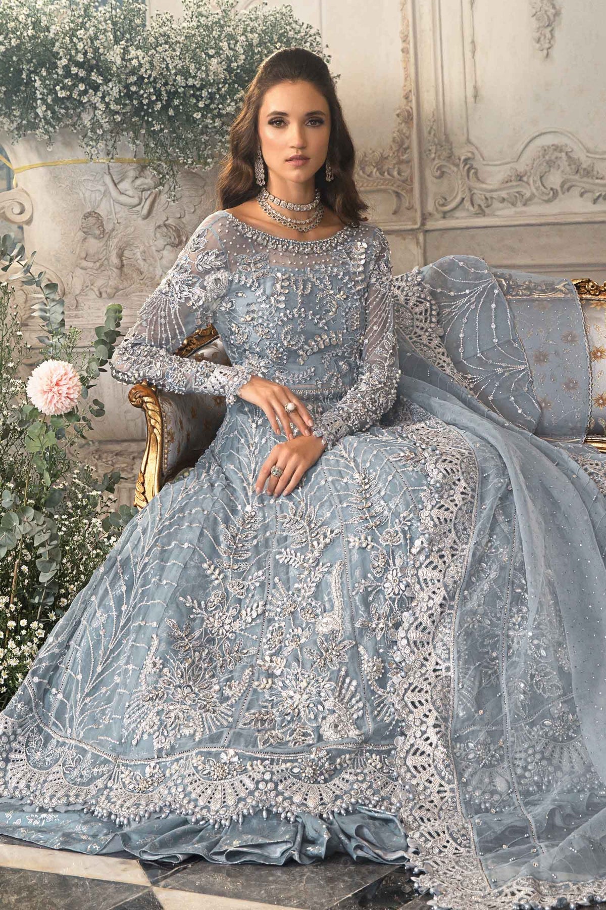 EMBROIDERED | Ice Blue BD-2702 – Naheed Collection