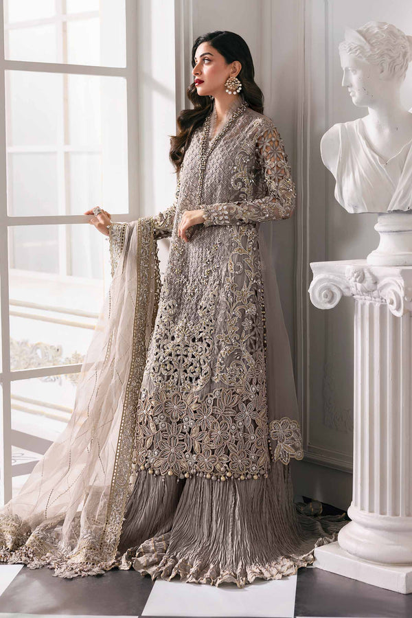 Maria B - 3 Piece Unstitched Embroidered Organza Suit - BD-3006