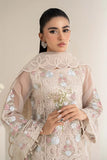 Maria B - 3 Piece Embroidered Organza Suit - Off White