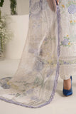 Maria B - 3 Piece Embroidered Self Jacquard Lawn Suit - Off White