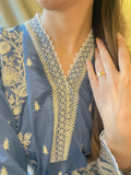 Naarj - Cobalt Blue  - Lawn Embroidery Collection