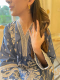 Naarj - Cobalt Blue  - Lawn Embroidery Collection