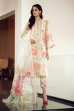 Baroque - White Multi - Chiffon Embroidered Dupatta