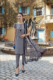 Maria B -  White blue - Lawn & Chiffon Dupatta