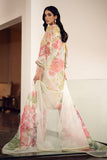 Baroque - White Multi - Chiffon Embroidered Dupatta